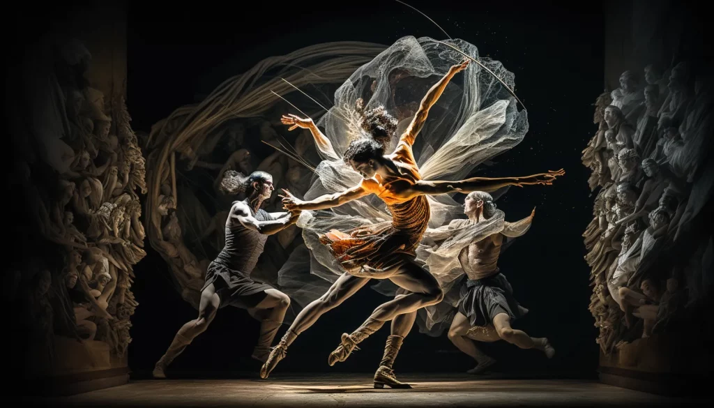 stylized performance of several dancers - performance marketing