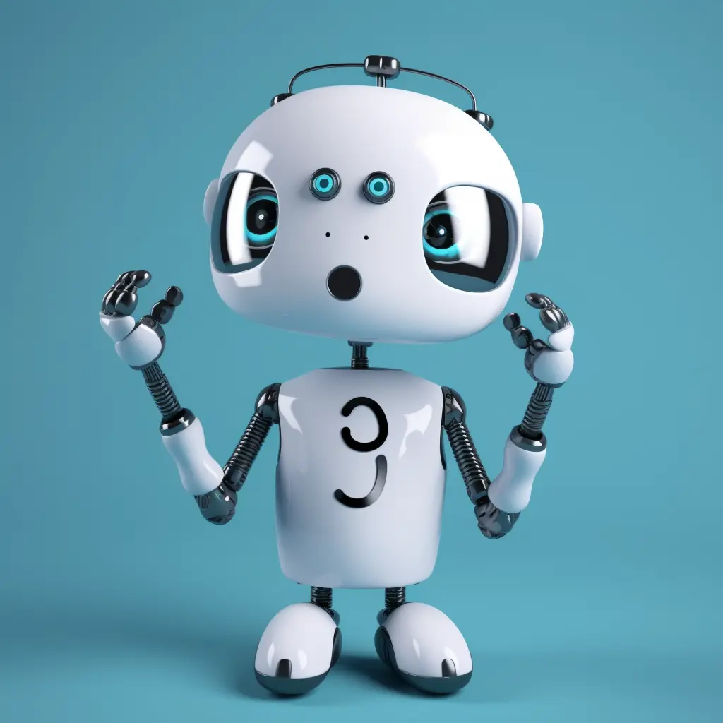cute roboter questioning