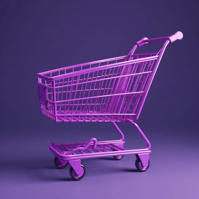 wocommerce shopping cart in purple