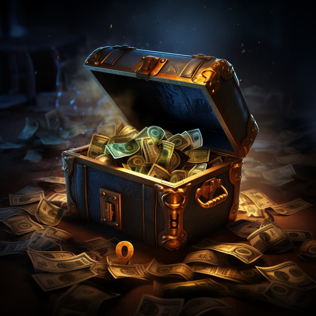 chest with money in it